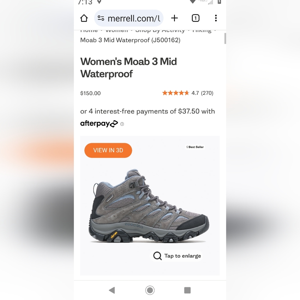 Merrell Moab 3 hiking boots